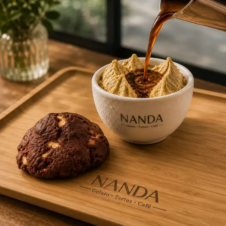 Merienda NANDA con café y dulce